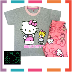 Pijama Verano Kitty Remera + Short ALGODÓN PEINADO PREMIUM - comprar online