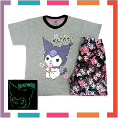 Pijama Verano Kuromi Remera + Short ALGODÓN PEINADO PREMIUM - comprar online