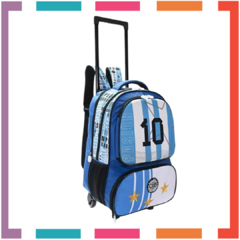 Mochila CARRITO Reforzada Premium Argentina Messi Dibu - comprar online