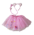 SAIA DE TULE COM TIARA TRANÇA E LED TW-257