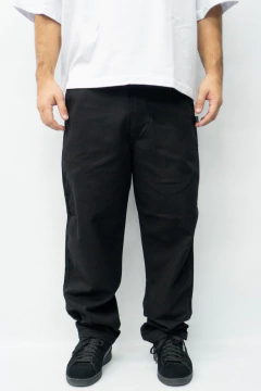 Pantalon de gabardina recto NEGRO - comprar online