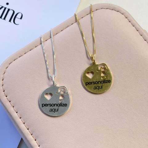 COLAR MÃE DE MENINA PERSONALIZADO - comprar online