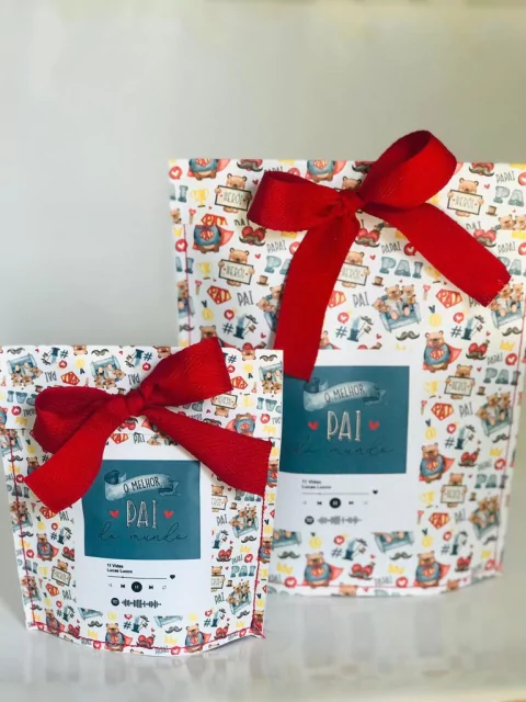 25 sacos com fechamento simples 14x15 - PAI HEROI 2021