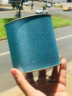 20 un Love Lata 8x8 -Azul Glitter - comprar online