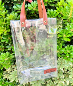 10 UN SACOLA BAG CRISTAL -ALÇA DE COURO E ETIQUETA COURO - comprar online