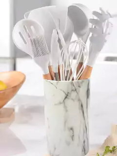 Cuchara silicona símil Mármol Carrara - tienda online