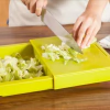 Tabla de corte con escurridor y contenedor para bacha