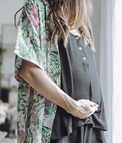 Kimono Flores CELESTE - comprar online