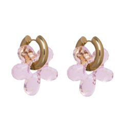BRINCO FLOR MURANO ROSA