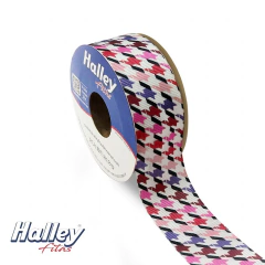 FITA HALLEY - PIED DE POULE VERMELHA