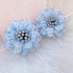 APLIQUE CRISÂNTEMO DE VOAL COM PISTILO - 2 UNIDADES na internet