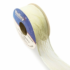 FITA DE RENDA COM ORGANZA HALLEY OFF WHITE 25MM - METRO