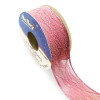 FITA DE RENDA COM ORGANZA HALLEY ROSA BEBE 25MM - METRO