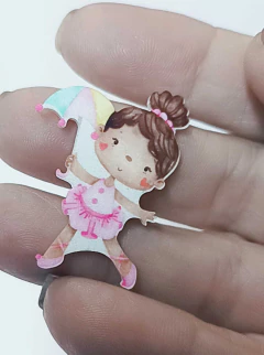 APLIQUE ACRÍLICO MUNDO MAGICO DO CIRCO 4x 3 CM. /2 UNIDADES - loja online