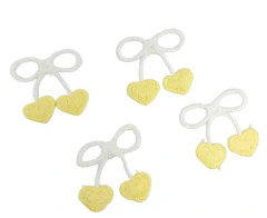 APLIQUE BORDADO CORAÇÃO LACINHO 2,5 x 2 cm/ 04 unidades - cor única - comprar online