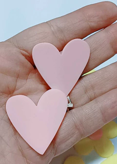 APLIQUE ACRÍLICO CORAÇÃO 4 x 3.5 cm. /PAR - comprar online