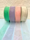 FITA IMPORTADA ORGANZA COM LUREX DOURADO 38MM - METRO