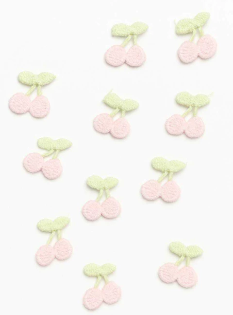 APLIQUE CEREJINHA BORDADA ROSA PRINCESA 25 mm.- 4 UNIDADES - comprar online