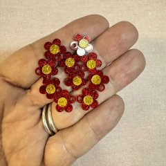 PINGENTE ACRÍLICO FLORZINHA 1.5 x 1.5 cm. / 10 unidades cor única - comprar online