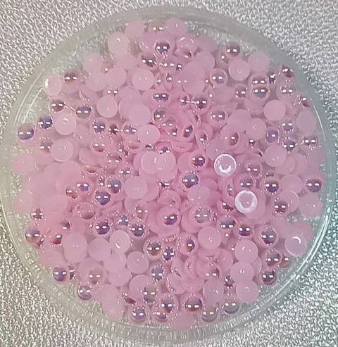 MEIA PÉROLA IRISADA ROSA BEBE 3 e 4 cm. (10 gr.) 6 e 8 cm. (20 gr.) - comprar online