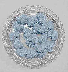 APLIQUE MINI CORAÇÃO VELUDO COTELÉ BASE METAL 1,5 x 2 / 5 UNIDADES - comprar online