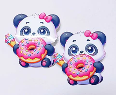 Imagem do APLIQUE ACRÍLICO CURVADO MUNDO DOCE 8 x 6 CM. /2 UNIDADES