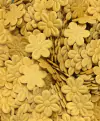 APLIQUE FLORZINHA PRENSADA MOSTARDA - 50 UNIDADES