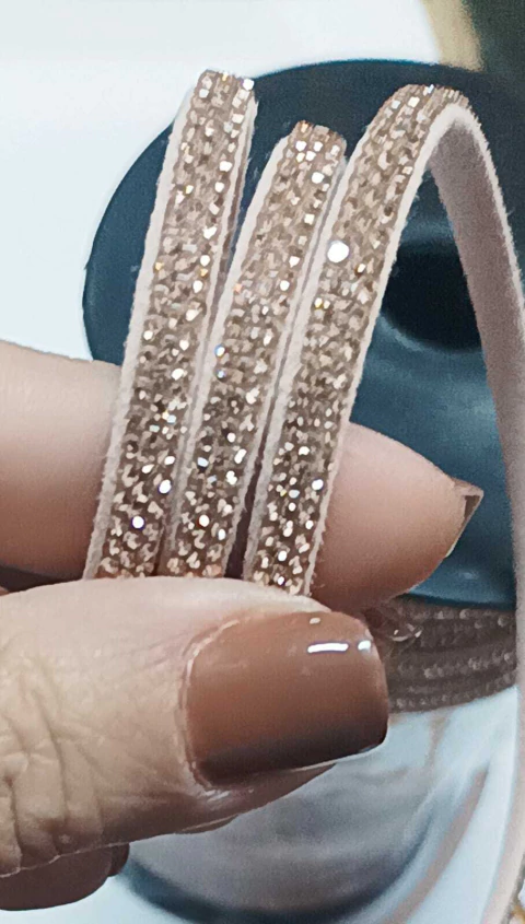 TUBO STRASS MEIA CANA ROSÉ 4MM - METRO - comprar online