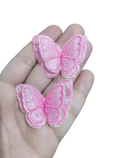 APLIQUE BORBOLETA BORDADA 3D - PAR - comprar online