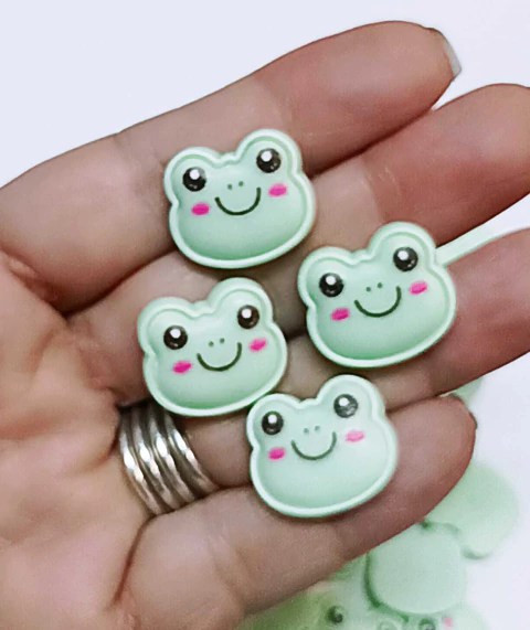 APLIQUE RESINA SAPO FOFINHO 20 MM/ 4 UNIDADES - comprar online