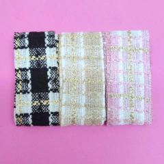 KIT FITA SANDING TWEED COM DOURADO - 38MM (3 METROS)