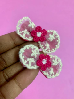 APLIQUE LAÇO BORDADO COM FLOR 5CM/2 UNIDADES - comprar online