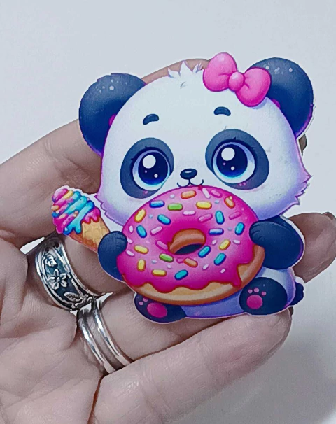 APLIQUE ACRÍLICO CURVADO MUNDO DOCE 8 x 6 CM. /2 UNIDADES - comprar online