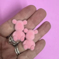 APLIQUE URSINHO FLOCADO 3,5 x 2 cm./ 2 UNIDADES - Fitas da Teresa | Materiais para Laceiras - Apliques para Laços - Miçangas