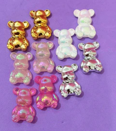 APLIQUE DE RESINA URSO CINTILANTE 3.8*2.4CM/2 unidades - comprar online