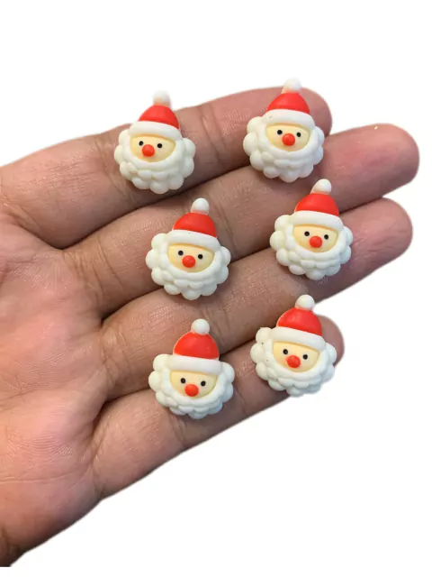 APLIQUE RESINA MINI PAPEL NOEL - 6 UNIDADES