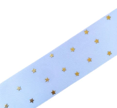 Imagem do FITA YAMA GORGURÃO COM ESTRELAS FOIL- 38MM - N 9/METRO