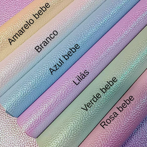 LONITA COURO SINTÉTICO METALIZADO PEROLADO 39 x 25 aprox.