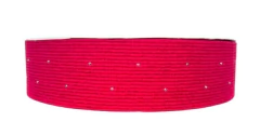 FITA IMPORTADA VELUDO COTELẼ COM STRASS - 1 M. - Fitas da Teresa | Materiais para Laceiras - Apliques para Laços - Miçangas