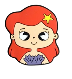 APLIQUE EMBORRACHADO YAMA - PRINCESA ARIEL / UNIDADE