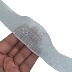 FITA ORGANZA SLUB 38 mm. / METRO - loja online