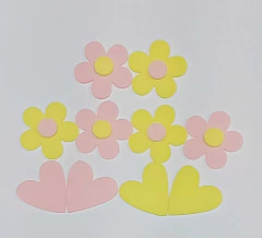 APLIQUE ACRÍLICO FLOR 5 PÉTALAS 4 x 4 /PAR