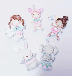 APLIQUE ACRÍLICO MUNDO MAGICO DO CIRCO 4x 3 CM. /2 UNIDADES - comprar online