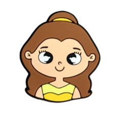 APLIQUE EMBORRACHADO YAMA - PRINCESA BELA / UNIDADE