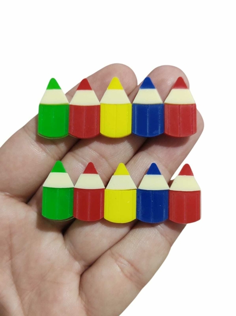 APLIQUE ACRÍLICO VOLTA ÀS AULAS LÁPIS COLORIDO - 2 UNIDADES