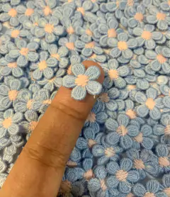 MINI FLORZINHA BORDADA 2CM - 10 UNIDADE - Fitas da Teresa | Materiais para Laceiras - Apliques para Laços - Miçangas