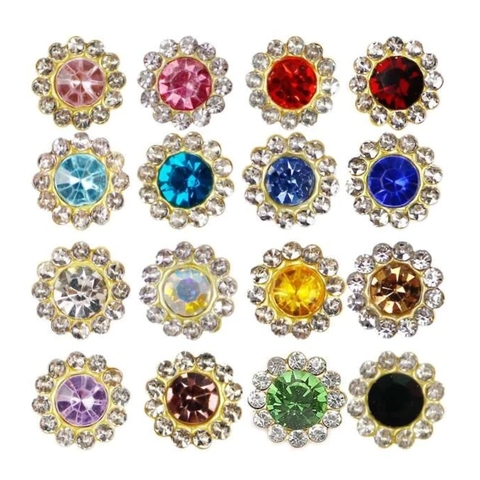 Chaton Cristal decorado com strass, 10 Unidades