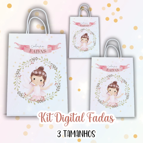KIT DIGITAL SACOLAS FADAS - PRODUTO NÃO FÍSICO