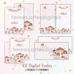 KIT DIGITAL PAPELETAS FADAS - PRODUTO NÃO FÍSICO