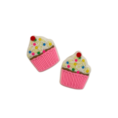 APLIQUE EMBORRACHADO CUPCAKE P ROSA - 2 UNIDADES